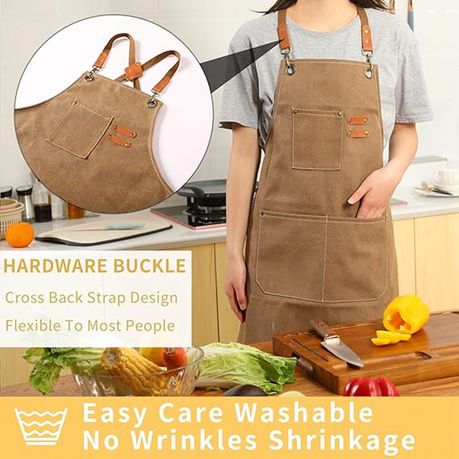 Waterproof Cotton Cooking Kitchen Apron for Men/Women/Chef - Set of 2 variant image 4