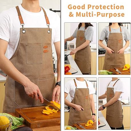 Waterproof Cotton Cooking Kitchen Apron for Men/Women/Chef - Set of 2 variant image 5