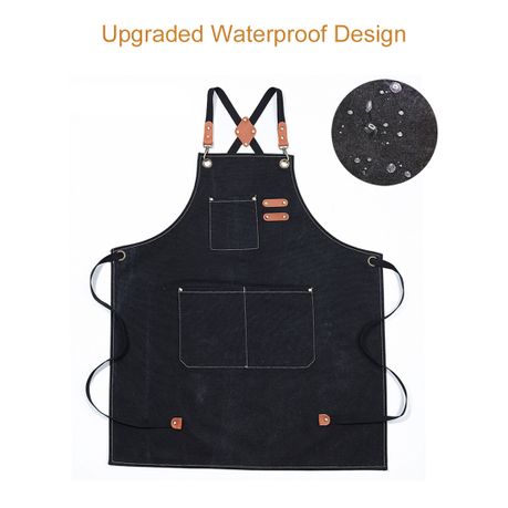 Waterproof Cotton Cooking Kitchen Apron for Men/Women/Chef - Set of 2 variant image 6