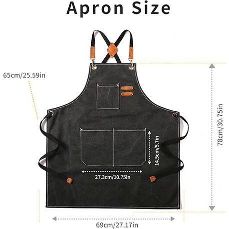 Waterproof Cotton Cooking Kitchen Apron for Men/Women/Chef - Set of 2 variant image 8