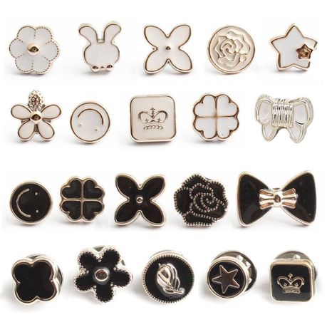 Women Shirt Brooch Pins Buttons For Coat Dress Clothes Decoration - 20Pcs variant image 1