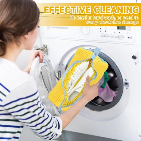 Yellow Reusable Laundry Shoe Bag - 2 Piece variant image 2